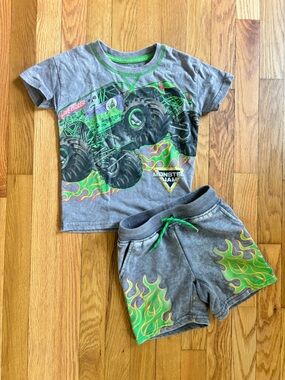 Monster Jam matching shorts set